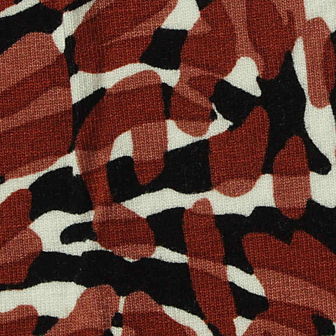 Brown Animal Print Jersey Knit, Viscose, 220 gsm
