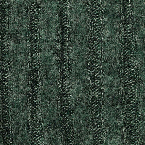 Dark Green Marl Rib Knit, Poly-Viscose, 240 gsm