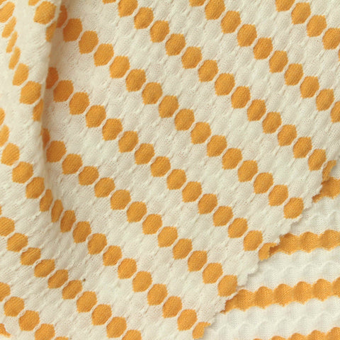 Orange Geometric Chunky Knit, Polyester