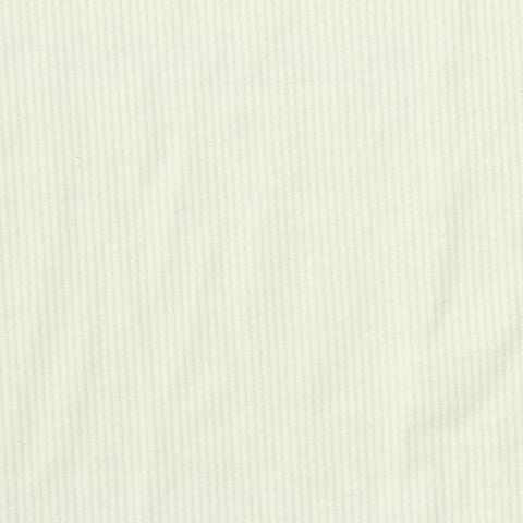 Polyester Viscose Stretch Rib Knit Fabric, 200 gsm, 150 cm — White, ref EF-262380