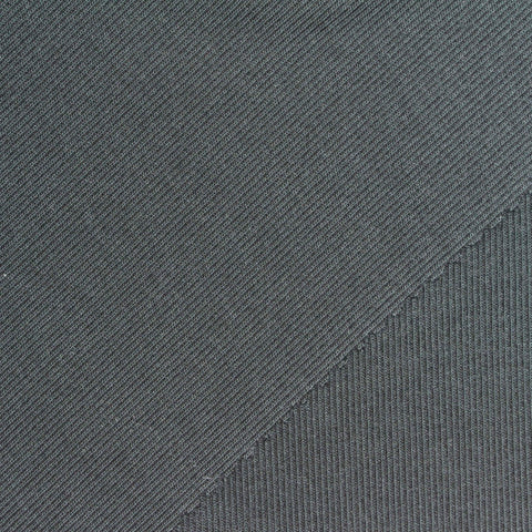 Modal Polyester Rib Knit Fabric, 200 gsm, 175 cm — Grey