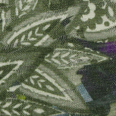 Green Floral Jacquard, Polyester, 110 gsm