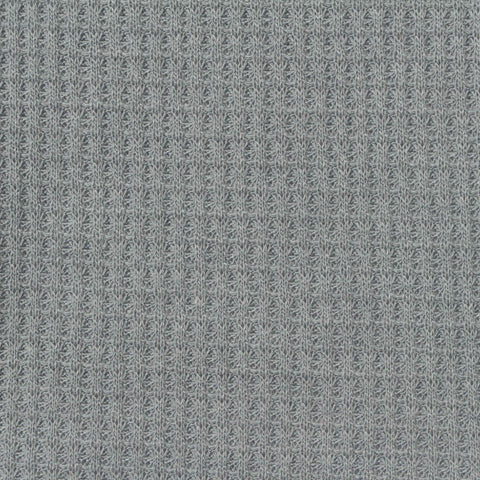 Polyester Viscose Waffle Knit Fabric, 220 gsm, 170 cm — Grey
