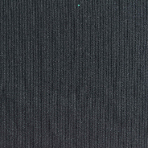 Polyester Viscose Stretch Rib Knit Fabric, 200 gsm, 180 cm — Grey