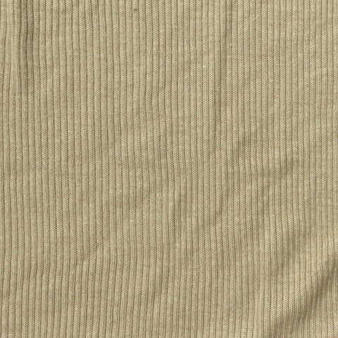 Viscose Stretch Rib Knit Fabric, 200 gsm, 122 cm — Khaki