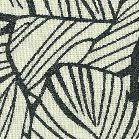 Black Leaf Woven, Linen-Viscose