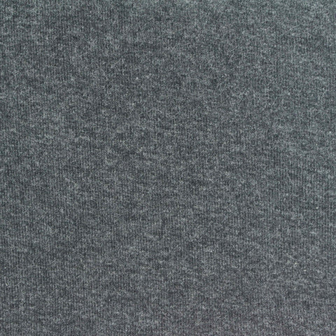 Dark Grey Marl Rib Knit, 320 gsm