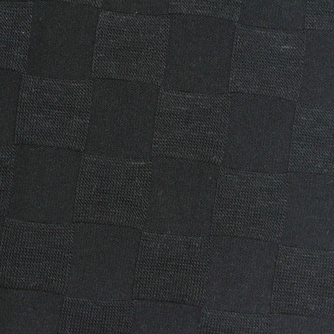 Black Tone-on-Tone Pointelle Knit, Viscose-Acrylic