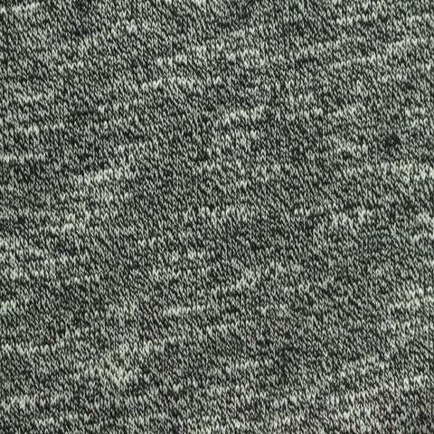 Black Marl French Terry, Poly-Cotton, 265 gsm