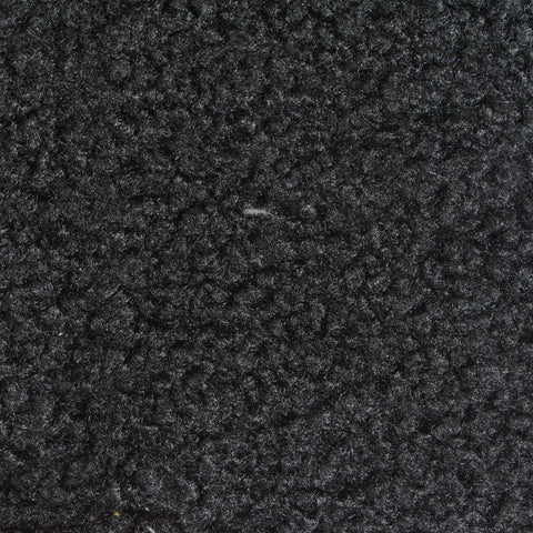 100% Polyester Sherpa Fleece Fabric, 320 gsm, 160 cm — Black