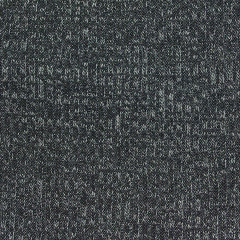 Dark Grey Marl Rib Knit, Polyester, 300 gsm, 160 cm