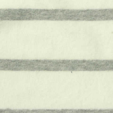 Grey Horizontal-Stripe Knit, Poly-Viscose, 330 gsm