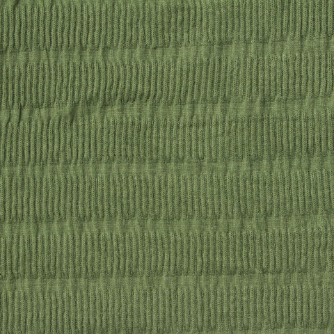 Green Horizontal-Band Crepe, Poly-Cotton
