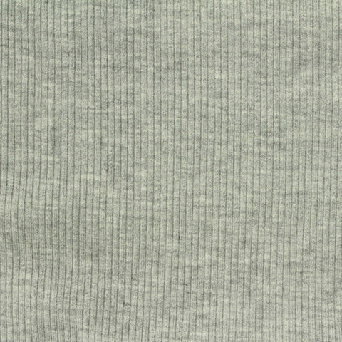 Grey Marl Rib Knit, Viscose