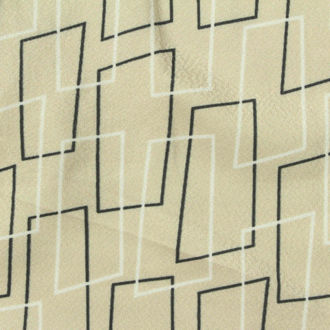 Black Geometric Knit, Polyester, 180 gsm