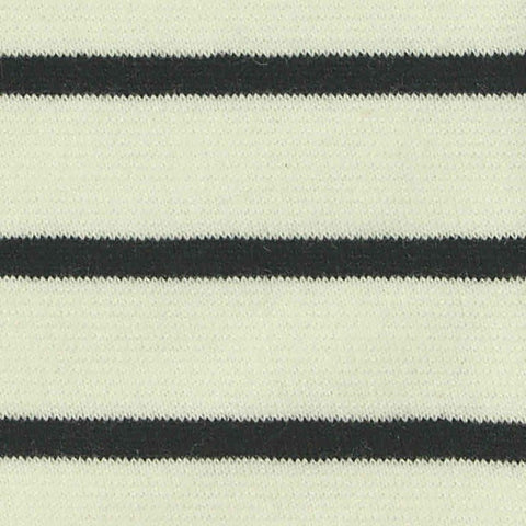 Cream Stripes Ponte Knit, Poly-Cotton