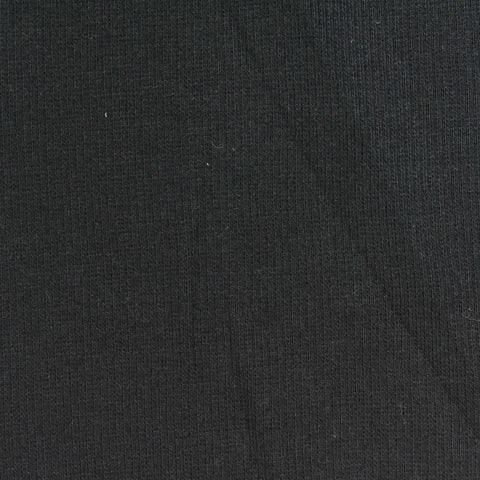 Cotton Stretch Rib Knit Fabric, 295 gsm — Black