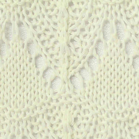 Cream Openwork Pointelle Knit, Poly-Cotton, 270 gsm