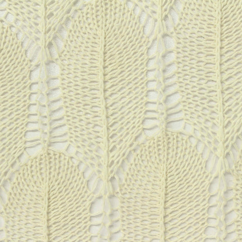 Cream Openwork Pointelle Knit, Poly-Cotton, 215 gsm
