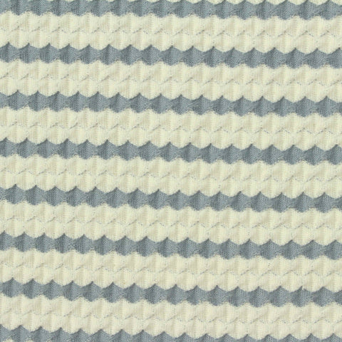 Cream Horizontal-Stripe Jersey Knit, Poly-Cotton
