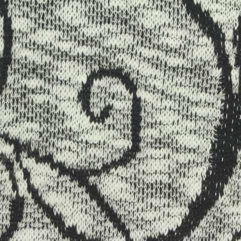 Jacquard 100% Polyester Chunky Knit Fabric, 203 gsm, 159 cm — White