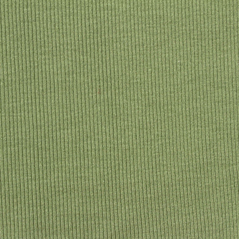 Viscose Stretch Rib Knit Fabric, 263 gsm, 125 cm — Green