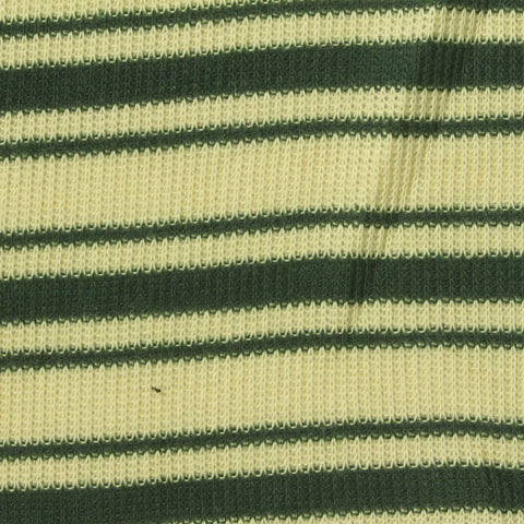 Dark Green Stripes Rib Knit, Polyester
