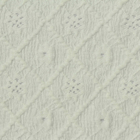 Cream Tone-on-Tone Diamond Crepe, Polyester