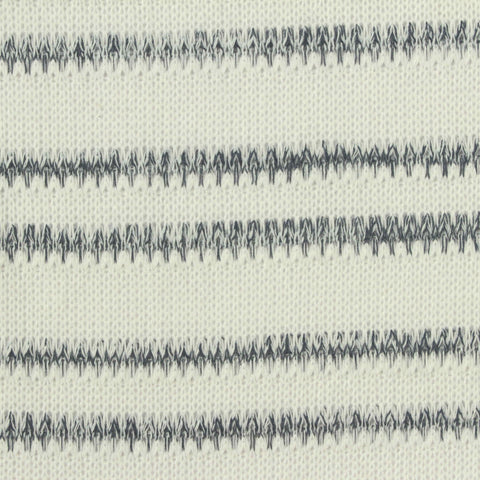 Dark Grey Horizontal-Stripe Chunky Knit, Polyester, 260 gsm