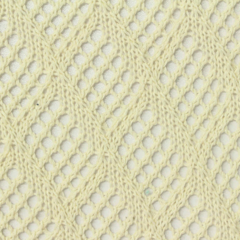 Cream Diamond Pointelle Knit, Poly-Cotton, 263 gsm