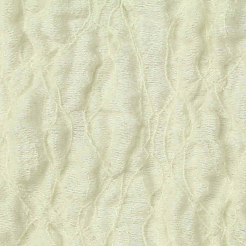 Cream Tone-on-Tone Crepe, Cotton-Nylon