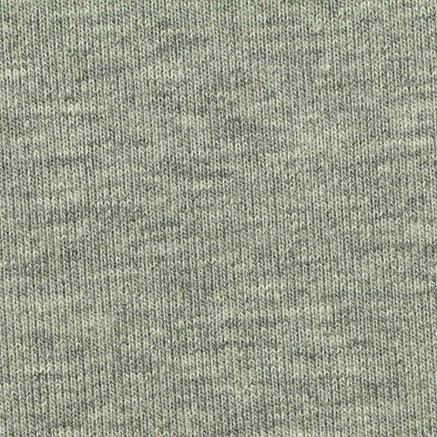 Light Grey Heathered-Marl Rib Knit, Poly-Cotton, 240 gsm