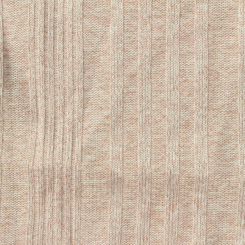 Light Peach Marl Rib Knit, Polyester, 205 gsm