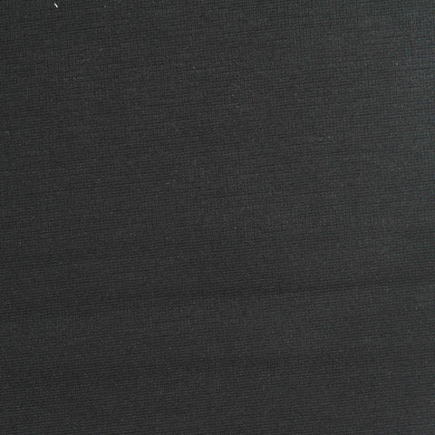 Viscose Nylon Blend Ponte Knit Fabric, 200 gsm, 165 cm — Black