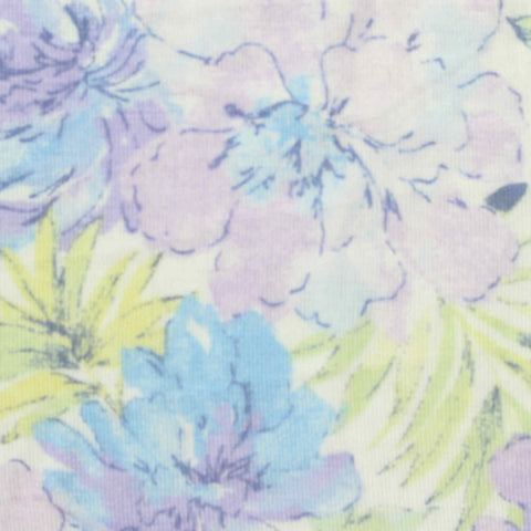 Pastel Blue Bold-Floral Jersey Knit, Viscose