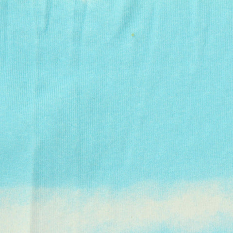 Light Blue Abstract Rib Knit, Cotton
