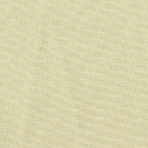 Brushed Polyester Viscose Stretch Rib Knit Fabric, 250 gsm, 165 cm — Yellow