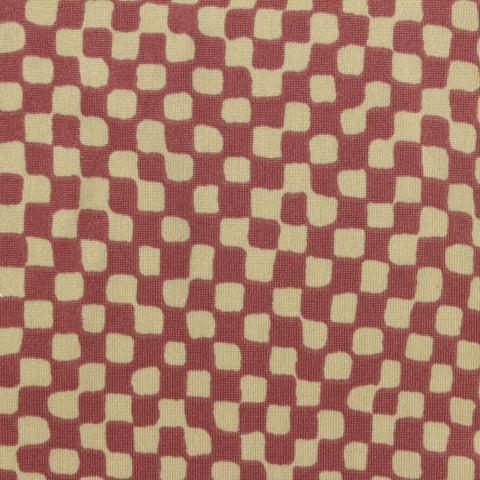 Red Check Milk Silk Knit, Polyester, 160 gsm, 175 cm