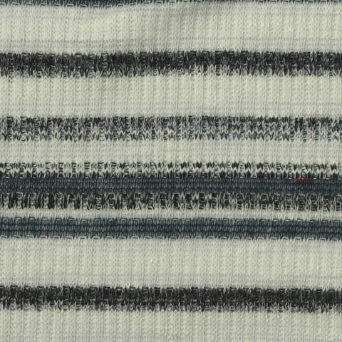 White Horizontal-Stripe Rib Knit, Poly-Viscose, 260 gsm, 150 cm, ref EF-264977