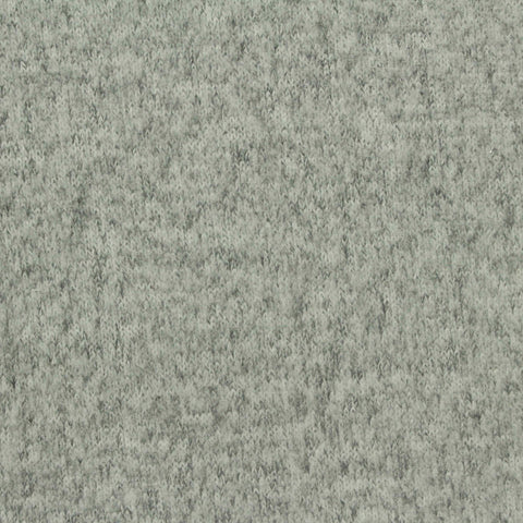 Brushed Polyester Stretch Chunky Knit Fabric, 220 gsm, 160 cm — Grey
