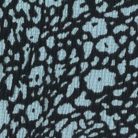Light Blue Animal Print Crepe, Polyester