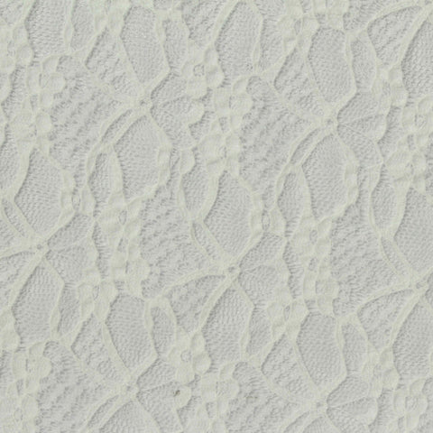 White Floral Lace, Nylon, 110 gsm, 135 cm