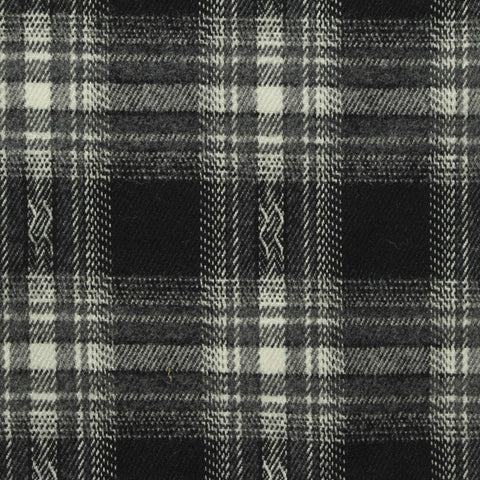 Black Plaid Woven, Poly-Viscose, 285 gsm, 150 cm, ref EF-265147