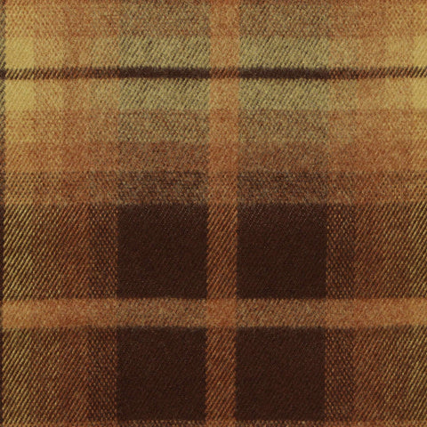 Brown Plaid Woven, Poly-Viscose, 285 gsm, 150 cm, ref EF-265166