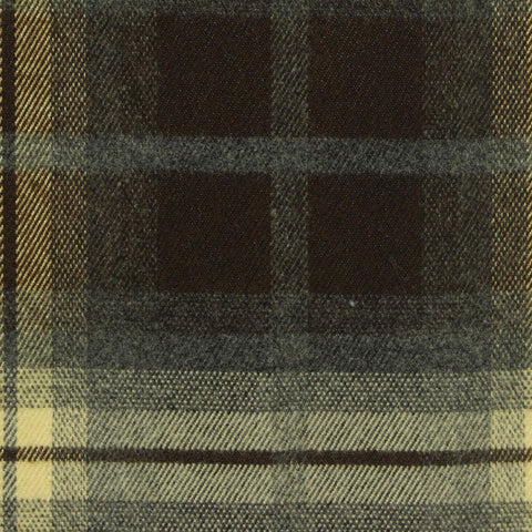Dark Brown Plaid Woven, Poly-Viscose, 285 gsm, 150 cm, ref EF-265170