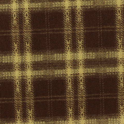Brown Plaid Woven, Poly-Viscose, 285 gsm, 150 cm, ref EF-265180