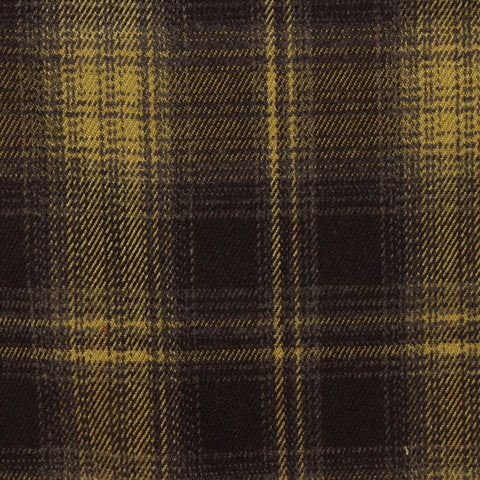 Dark Brown Plaid Woven, Poly-Viscose, 290 gsm