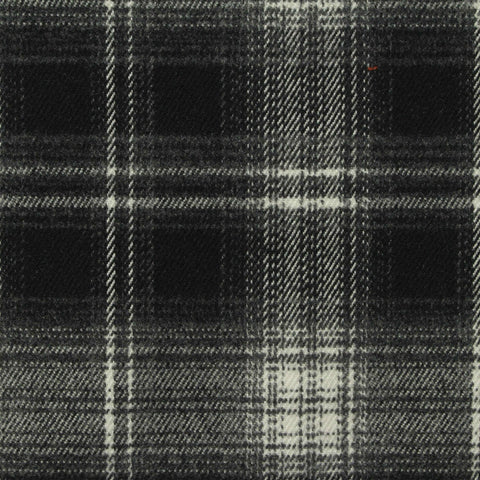 Black Plaid Woven, Poly-Viscose, 290 gsm, 150 cm, ref EF-265191
