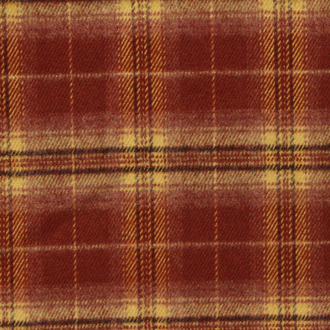 Red Plaid Woven, Poly-Viscose, 285 gsm, 150 cm, ref EF-265193