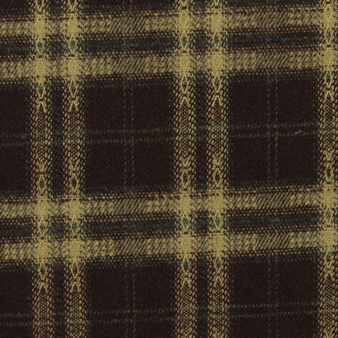 Dark Brown Plaid Woven, Poly-Viscose, 285 gsm, 150 cm, ref EF-265202